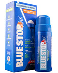 A roll-on applicator of Lidocaine Blue Stop Max with a box