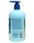Blue Stop max pump bottle and back product label