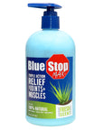 Blue Stop max bottle 16oz and front label