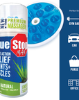 Blue Stop max bottle with NEW PREMIUM MASSAGER LOGO
