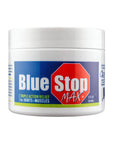 A jar of Blue Stop Max